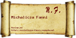 Michalicza Fanni névjegykártya